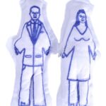 Casal de pano branco