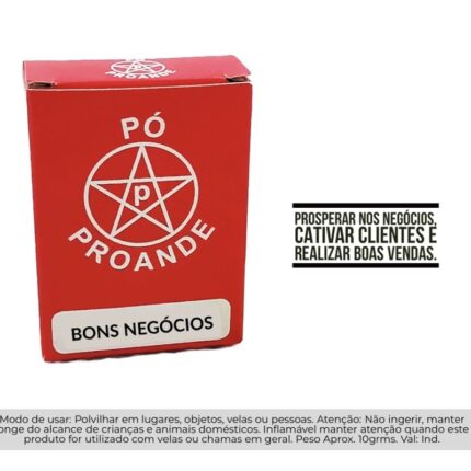 Pó proande bons negócios