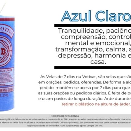 Vela Voltiva Azul Claro