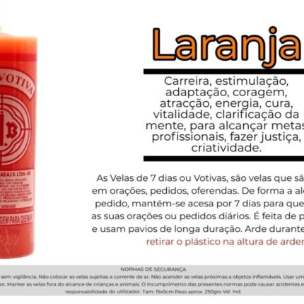 Vela Voltiva Laranja
